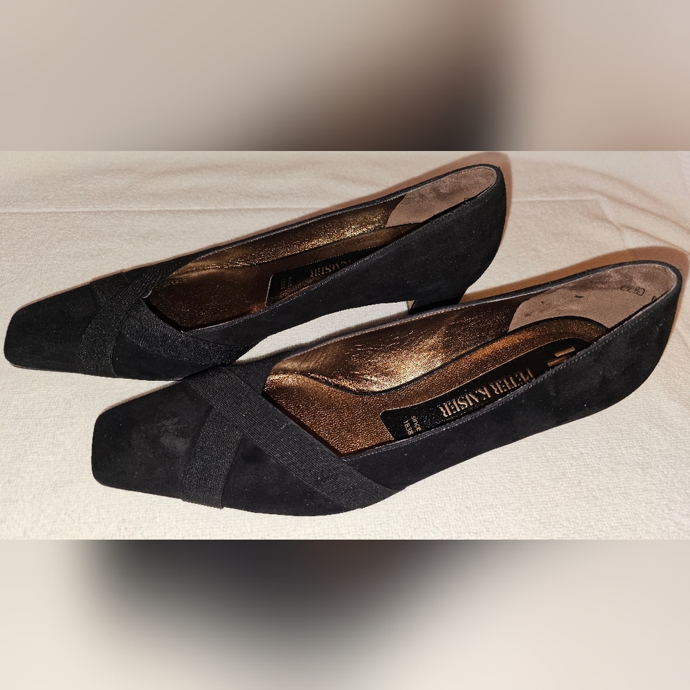 Peter Kaiser Elegant Black Suede Women's Shoes, UK Size 7.5